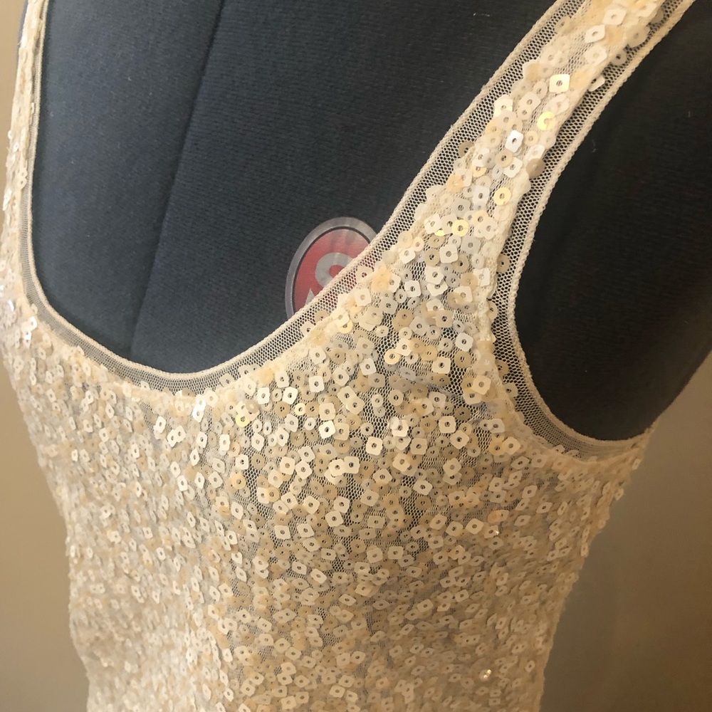 NWOT Creme Sequined Women’s Tank Top